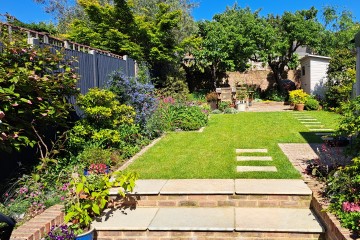 Garden on a slope in Ealing